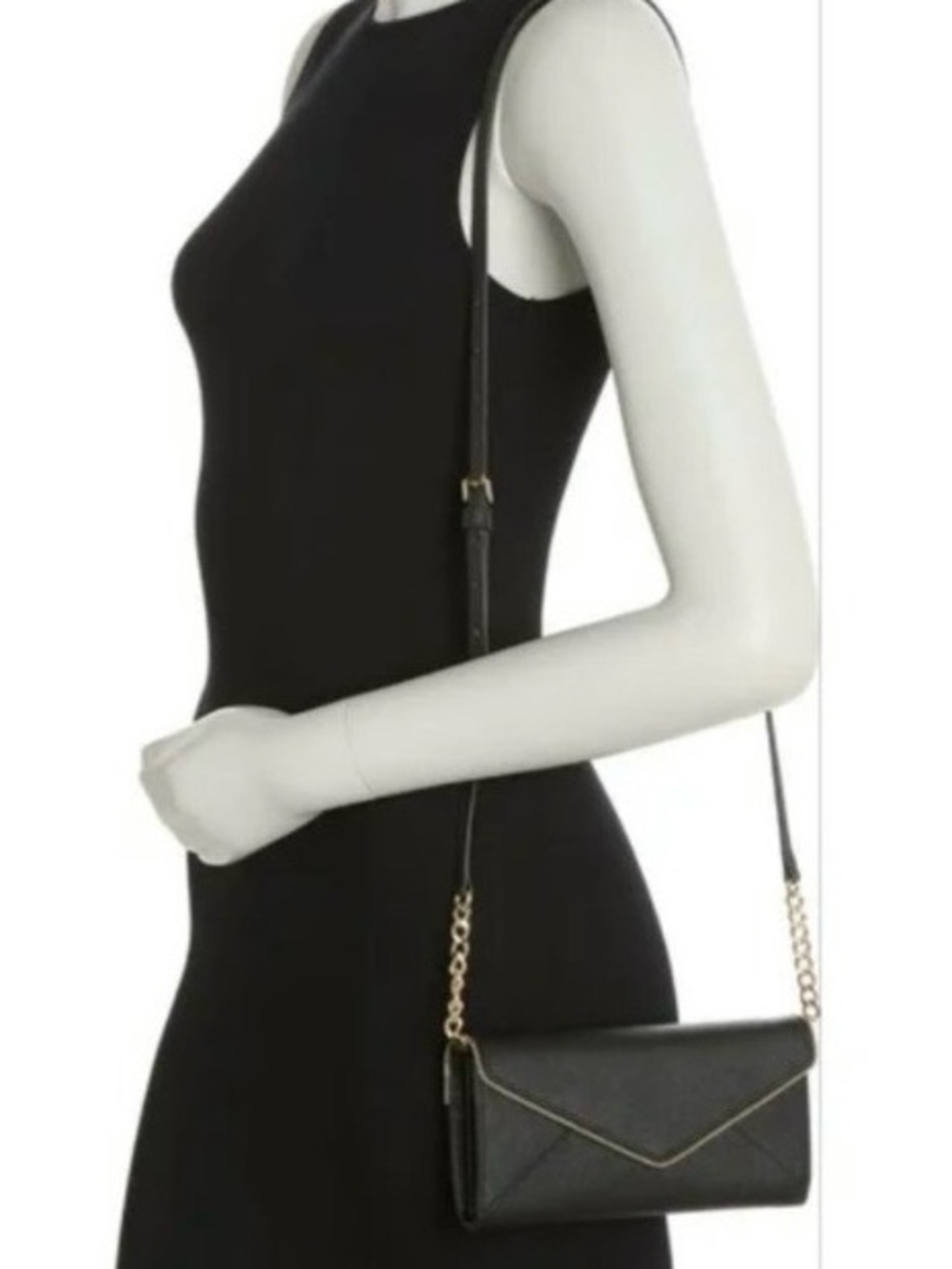 Rebecca Minkoff Black Leather CLEO Crossbody Wallet on Chain Bag Like New🌟